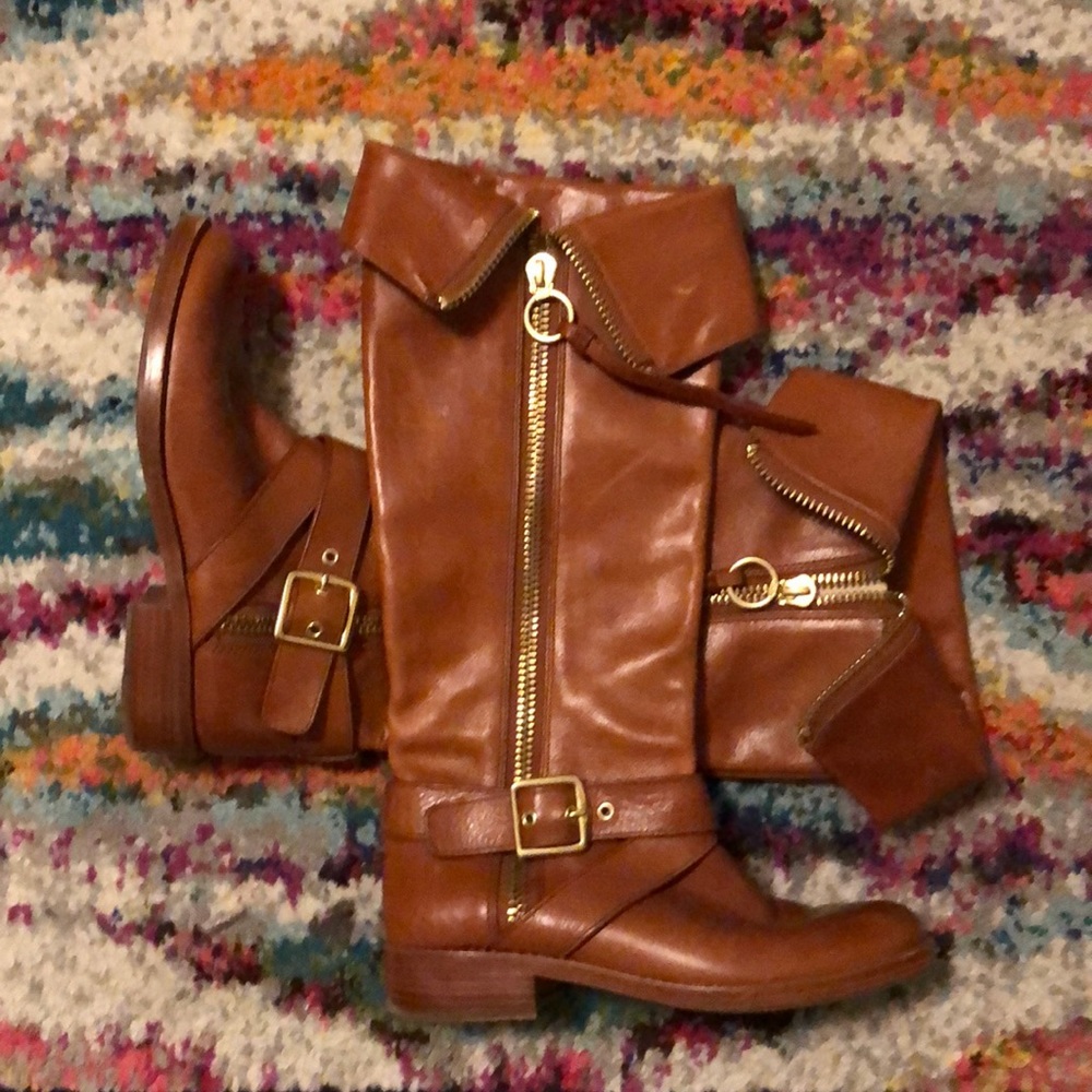 Coach Jolene Leather Riding Boots